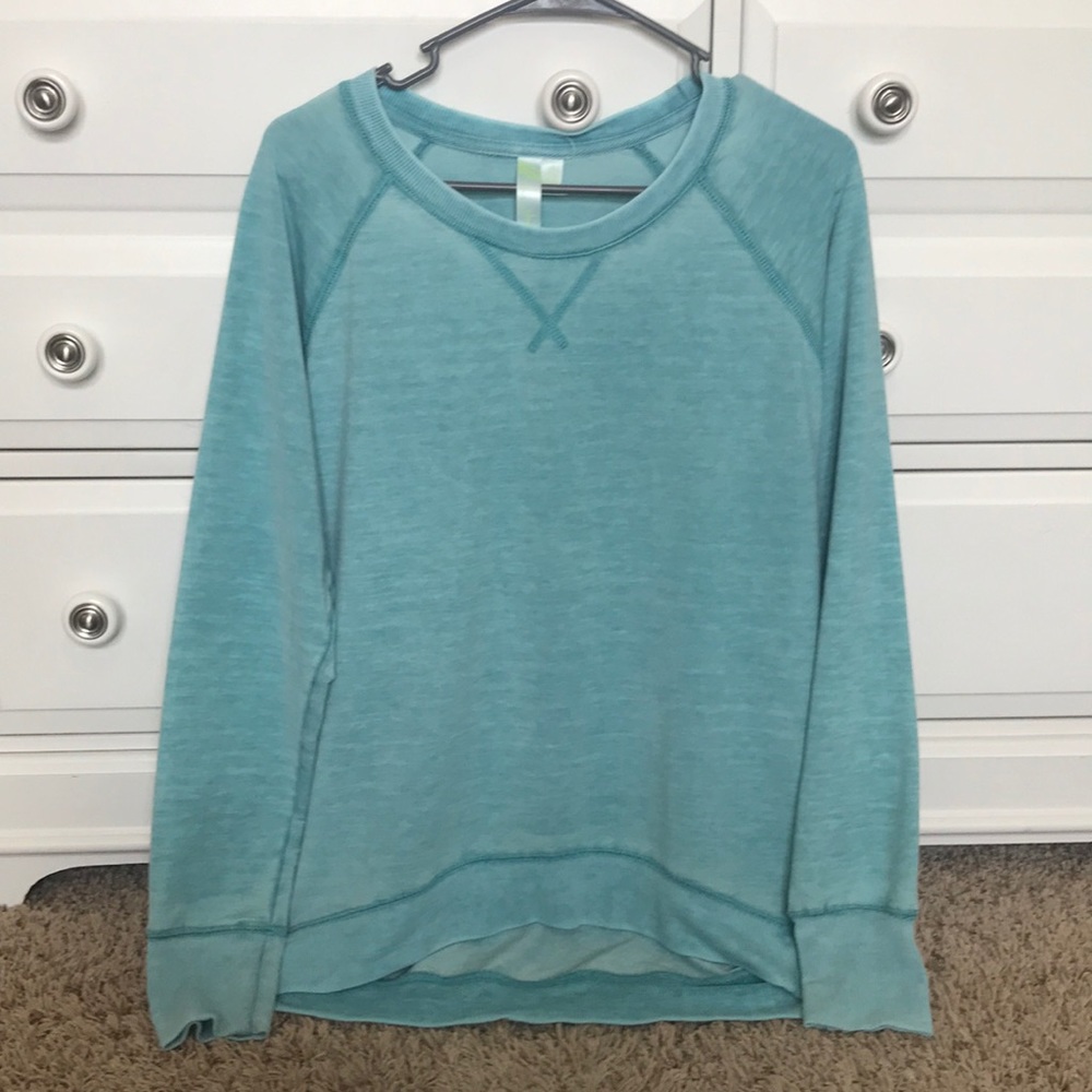 light blue long sleeve t-shirt